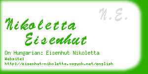 nikoletta eisenhut business card